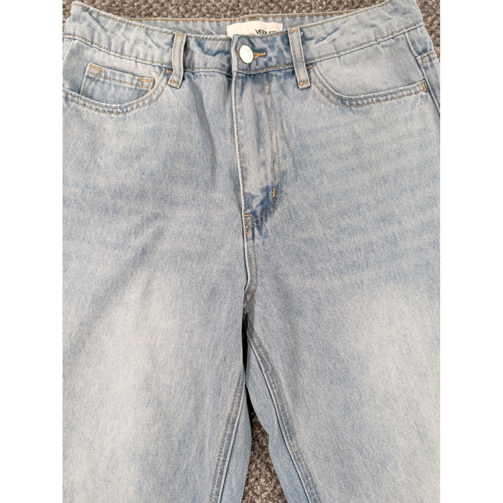 Vervet Los Angeles V2473 Distressed Wide Leg Jeans Light Wash Cotton Size 28 - Picture 16 of 16